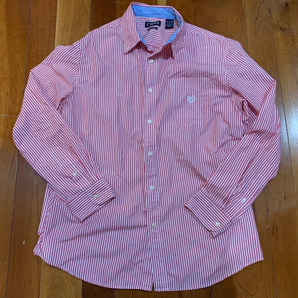 Men’s striped Chaps easy care button down